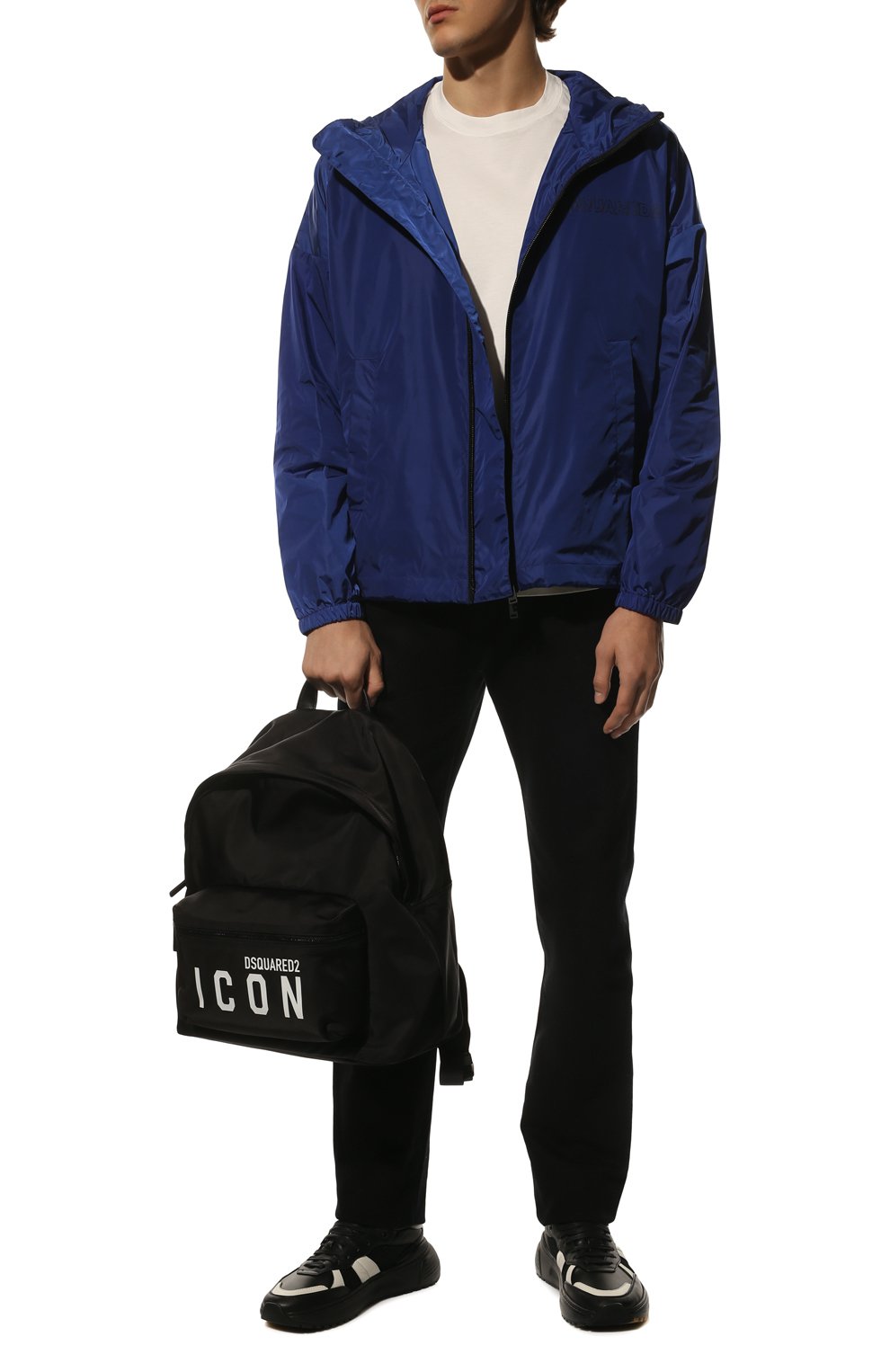 Мужской текстильный рюкзак icon DSQUARED2 черного цвета, арт. BPM0052 11703199 | Фото 7 (Ремень/цепочка: На ремешке; Материал: Текстиль; Стили: Кэжуэл; Размер: large)