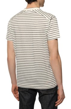 Мужская хлопковая футболка BOGNER кремвого цвета, арт. 58147403 | Фото 4 (Рукава: Короткие; Длина (для топов): Стандартные; Принт: С принтом; Материал внешний: Хлопок; Стили: Кэжуэл)