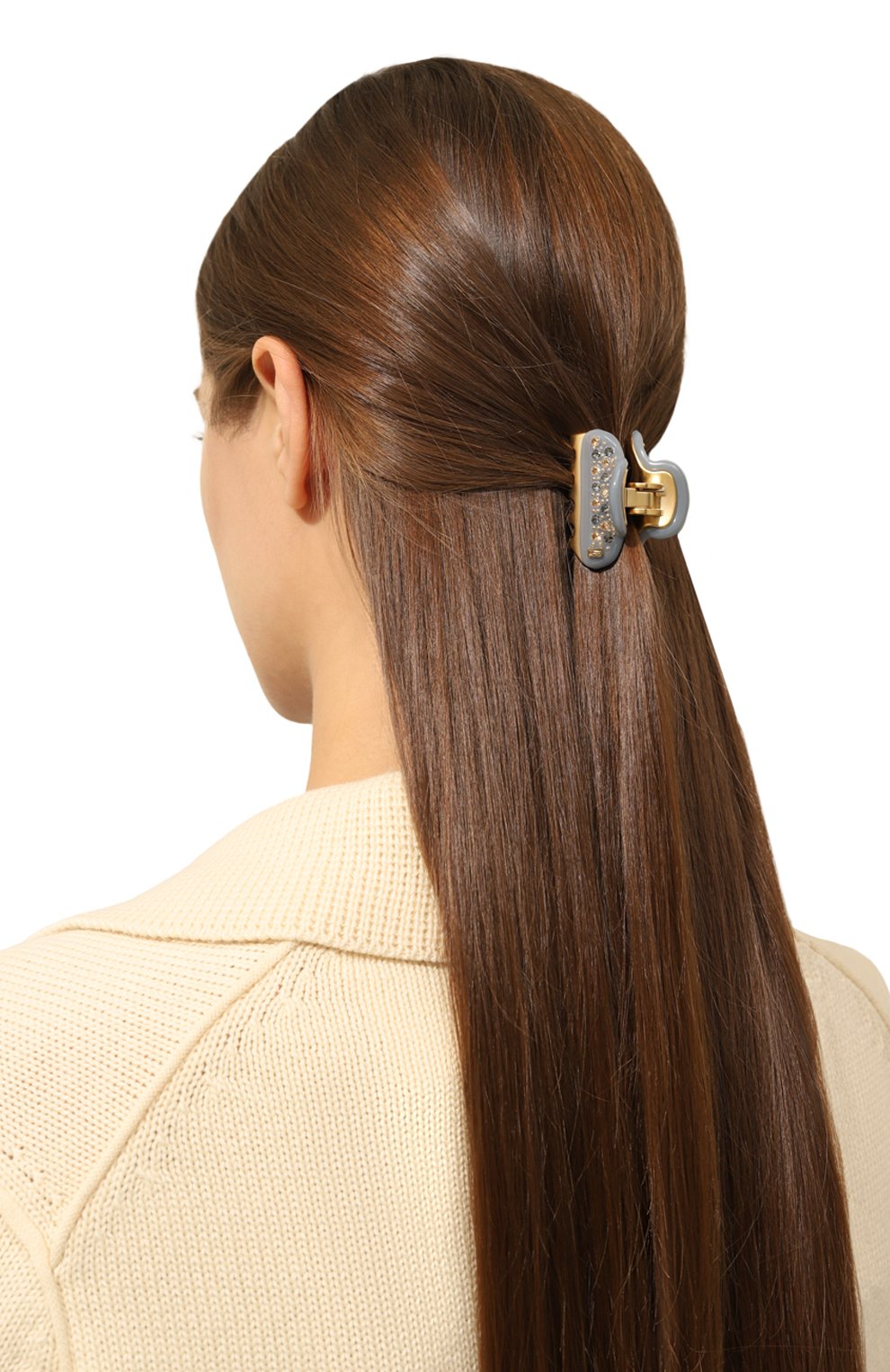Женская заколка для волос ALEXANDRE DE PARIS серого цвета, арт. ICC45-14339-04A23 OG | Фото 2 (Региональные ограничения белый список (Axapta Mercury): Не проставлено; Нос: Не проставлено; Материал: Пластик)