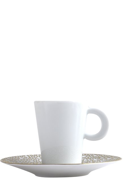 Кофейная чашка с блюдцем ecume mordore BERNARDAUD белого цвета, арт. 1721/20451 | Фото 1 (Статус проверки: Проверена категория; Ограничения доставки: fragile-2)