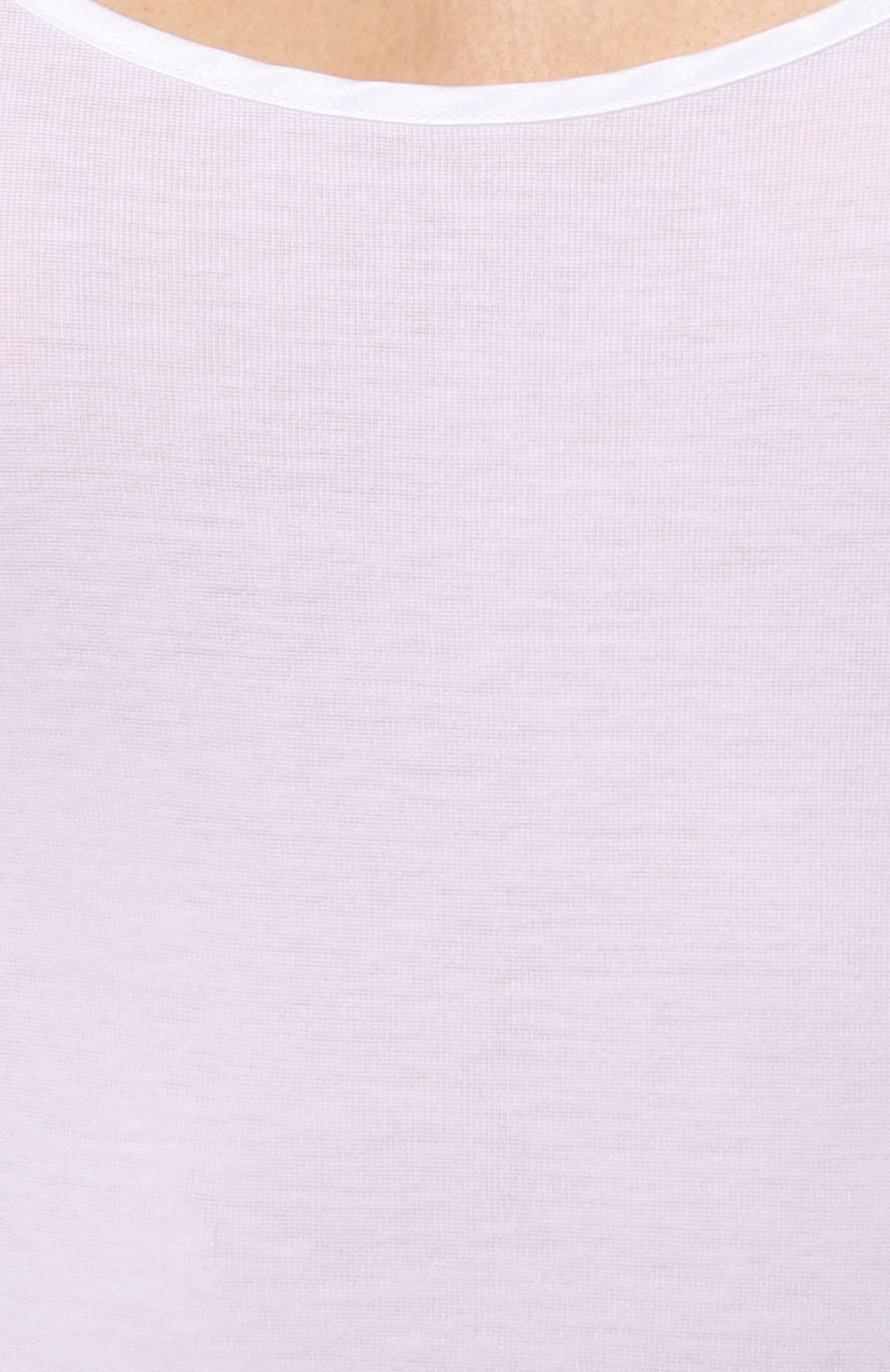 Женская хлопковая майка HANRO белого цвета, арт. 071604. | Фото 5 (Материал сплава: Проставлено; Нос: Не проставлено; Материал внешний: Хлопок; Женское Кросс-КТ: Домашние топы)
