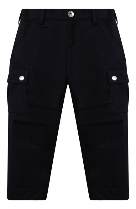 Детские шерстяные брюки BRUNELLO CUCINELLI темно-синего цвета по цене 82150 руб., арт. BT38PP111A | Фото 1