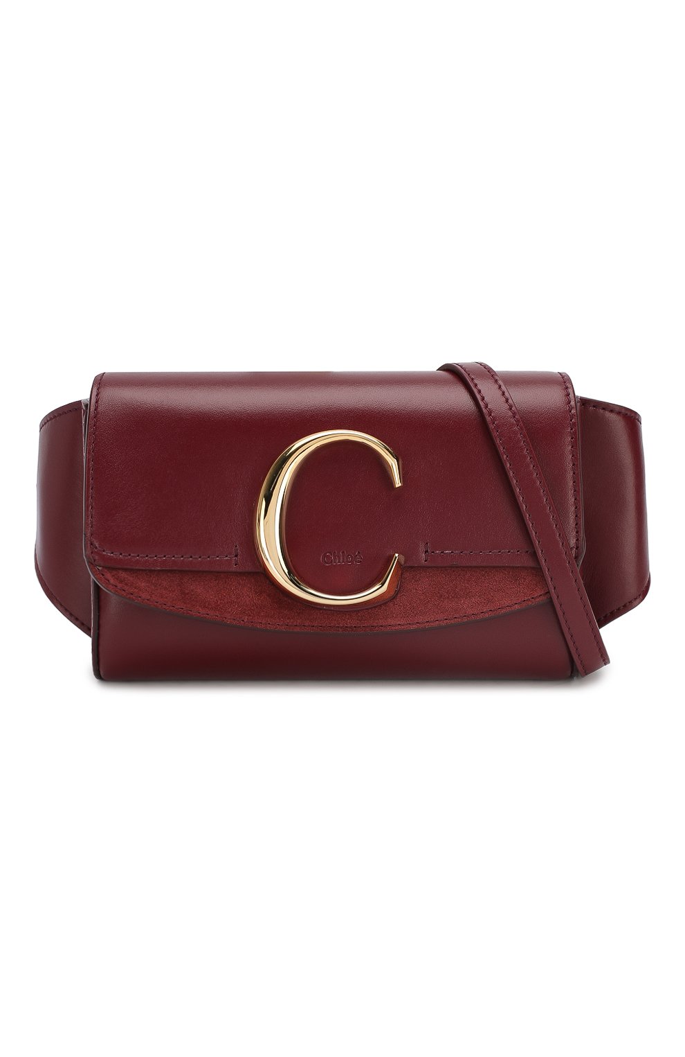 Женская поясная сумка chloé c CHLOÉ бордового цвета, арт. CHC19US195A37 | Фото 6 (Материал: Натуральная кожа; Стили: Классический; Размер: mini)