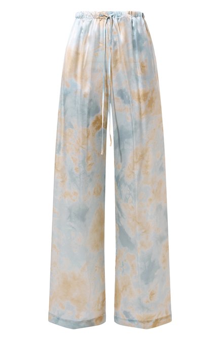 Женские шелковые брюки ERIKA CAVALLINI голубого цвета по цене 73800 руб., арт. S4/P/P4ST16 | Фото 1