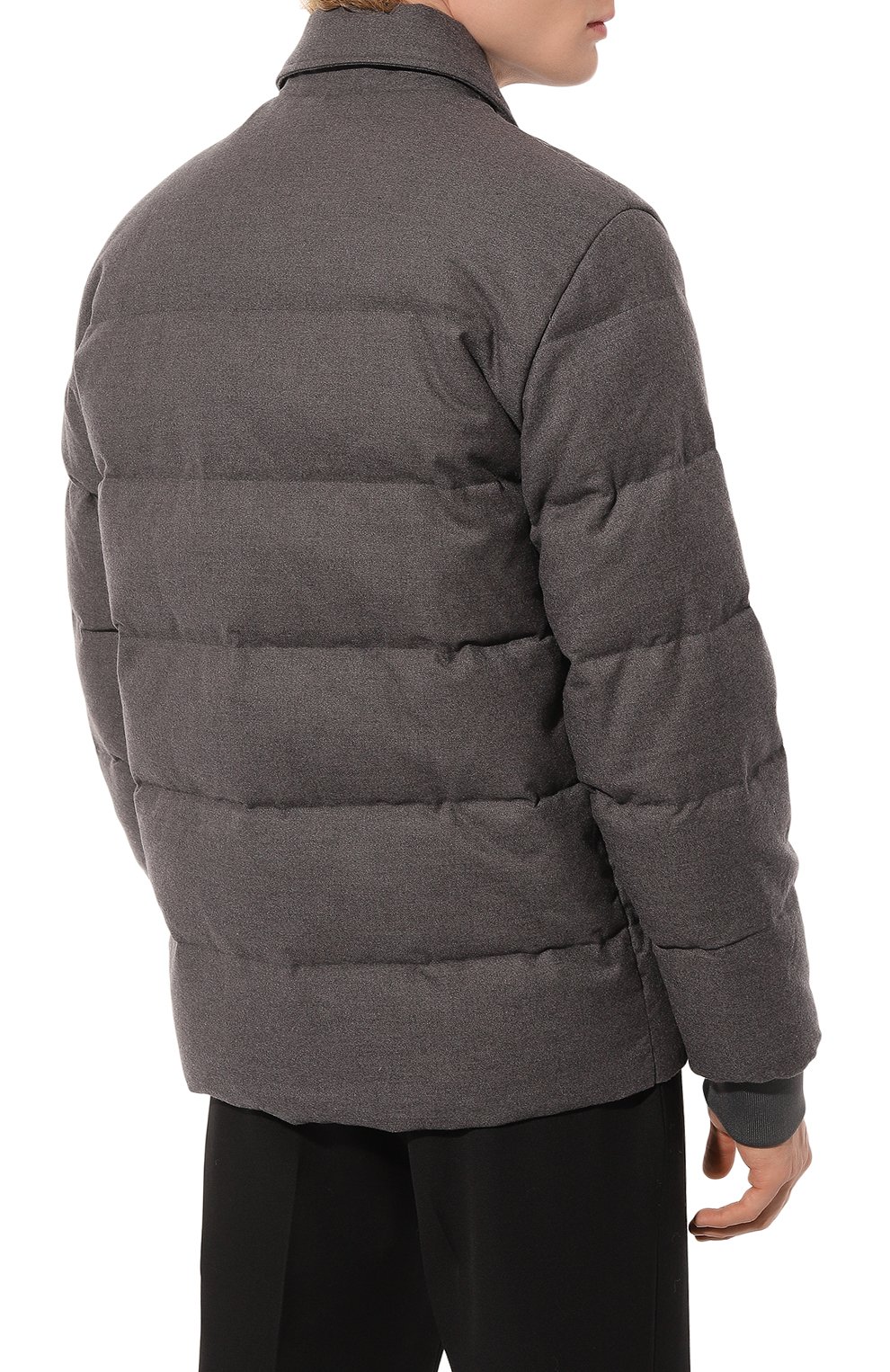 Мужская пуховая куртка ADD темно-серого цвета, арт. 8AMQ30 | Фот о 4 (Кросс-КТ: Куртка; Рукава: Длинные; Материал внешний: Синтетический материал; Материал сплава: Проставлено; Мужское Кросс-КТ: Куртка-пуховая; Материал подклада: Синтетический материал; Драгоценные камни: Проставлено; Длина (верхняя одежда): Короткие; Материал утеплителя: Пух и перо; Стили: Кэжуэл)