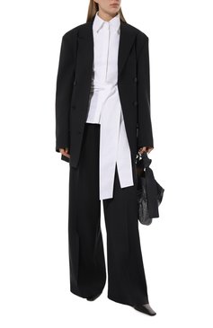 Женская хлопковая блузка LA NEIGE белого цвета, арт. #COL-23-NS | Фото 2 (Принт: Без принта; Длина (для топов): Стандартные; Материал сплава: Проставле но; Материал внешний: Хлопок; Драгоценные камни: Проставлено; Женское Кросс-КТ: Блуза-одежда; Стили: Кэжуэл)