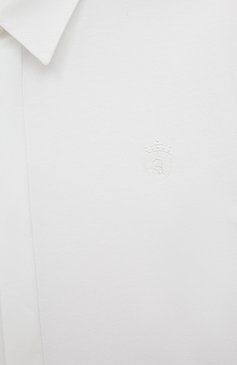 Детская хлопковая рубашка ALETTA белого цвета, арт. AM220774CR-31/4A-8A | Фото 3 (Рукава: Короткие; Региональные ограничения белый список (Axapta Mercury): Не проставлено; Материал сплава: Проставлено; Материал внешний: Хлопок; Драгоценные камни: Проставлено)
