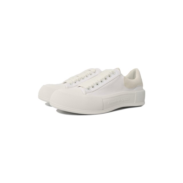 Комбинированные кеды Deck Plimsoll Alexander McQueen 697120/W4MV7