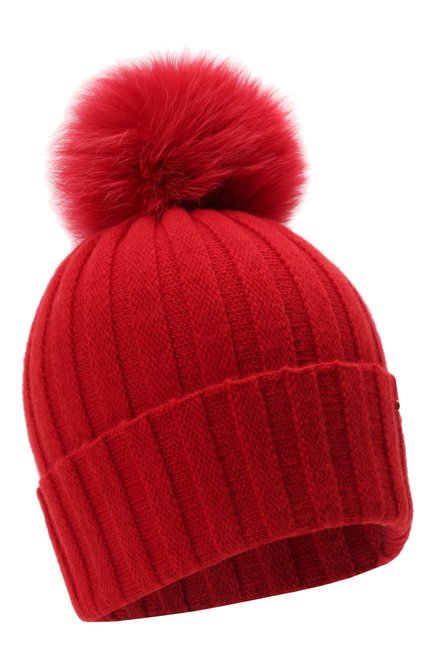 Женская шапка из шерсти и кашемира WOOLRICH красного цвета, арт. CFWWAC0106FR/UF0600 | Фото 1 (Материал: Кашемир, Шерсть, Текстиль)