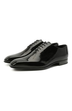 Мужские кожаные оксфорды ZEGNA COUTURE черного цвета, арт. A2841X-LHLEP | Фото 1 (Материал внешний: Кожа; Материал внутренний: Натуральная кожа; Стили: Классический; Мужское Кросс-КТ: Вечерняя обувь)