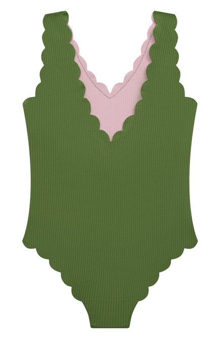 Детского слитный купальник MARYSIA BUMBY зеленого цвета, арт. B0060 | Фото 2 (Материал внешний: Синтетический материал; Девочки Кросс-КТ: Купальники-пляж)