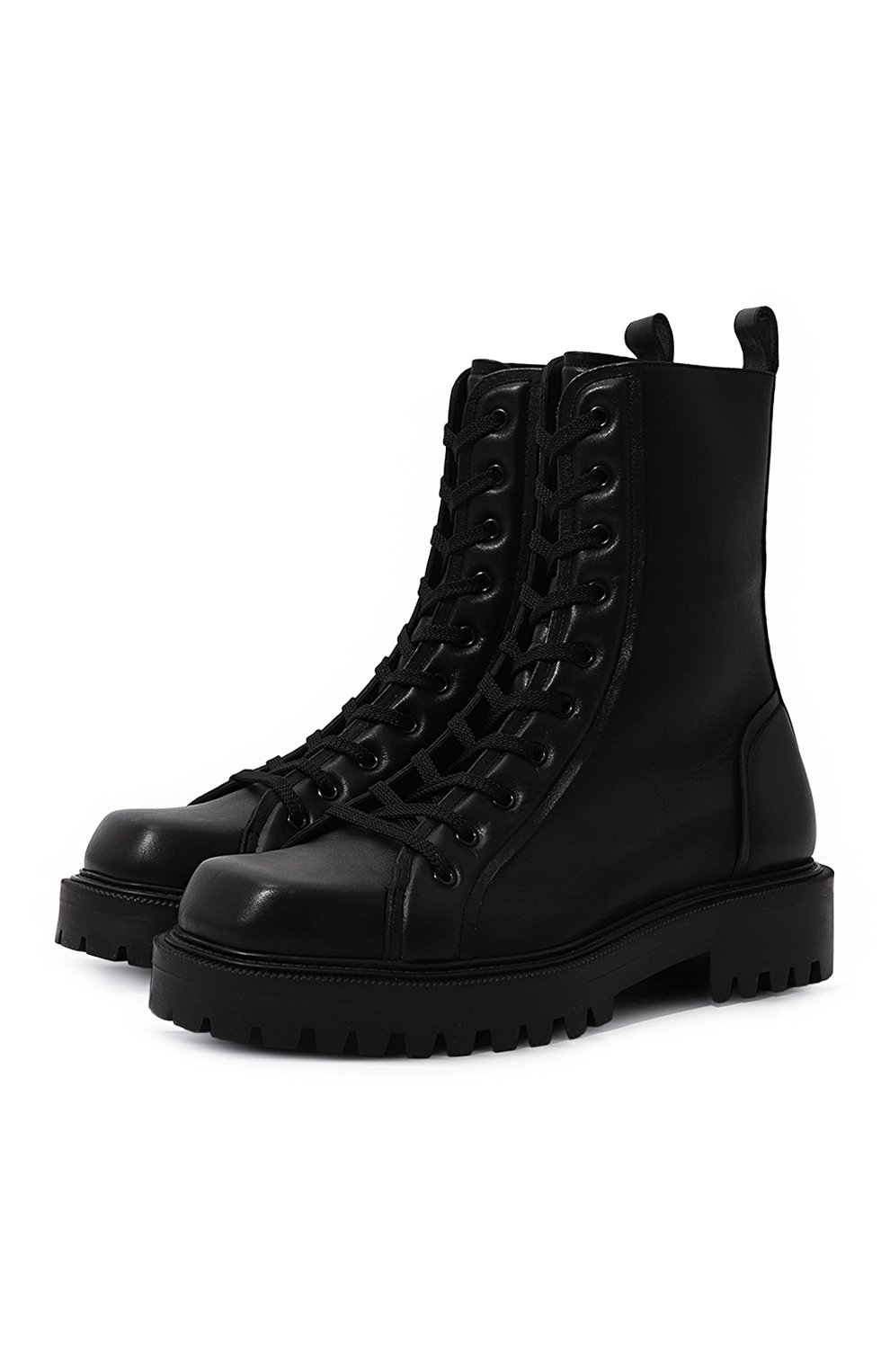 Мужские кожаные ботинки VIC MATIE черного цвета, арт. 1D8158U_B32B070101 | Фото 1 (Мужское Кросс-КТ: Ботинки- обувь, Байкеры-обувь; Материал внутренний: Натуральная кожа; Материал сплава: Проставлено; Материал утеплителя: Без утеплителя; Подошва: Массивная; Драгоценные камни: Проставлено)