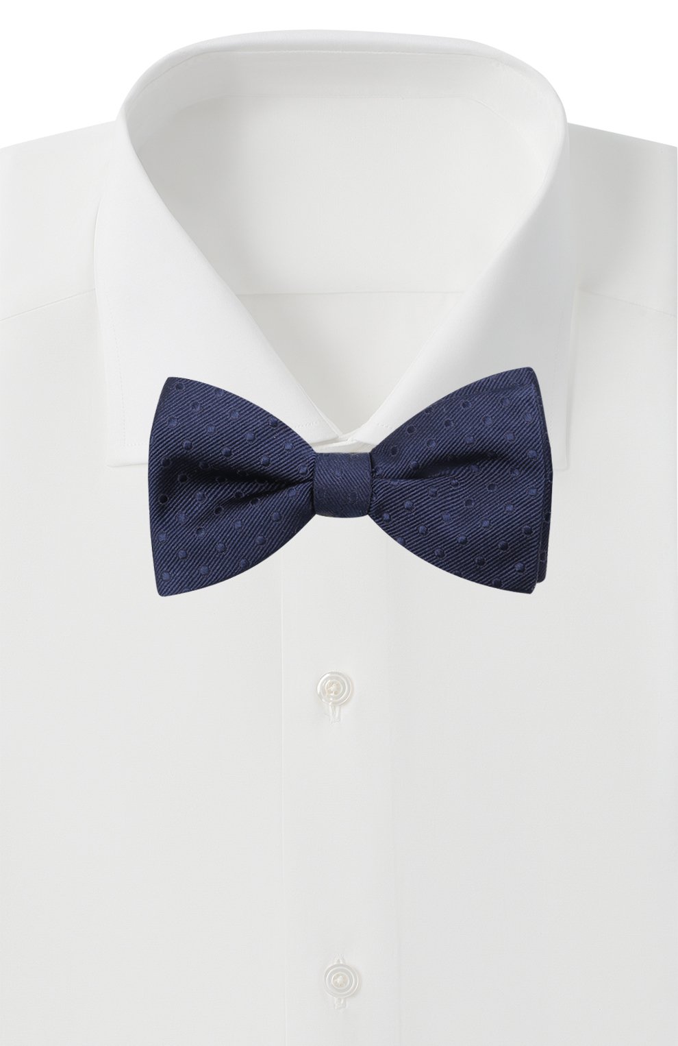 Мужской шелковый галстук-бабочка LANVIN темно-синего цвета, арт. 2050/B0W TIE | Фото 2 (Материал: Текстиль, Шелк)