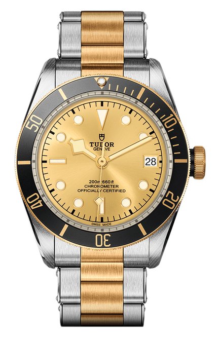 Мужские часы black bay s&g TUDOR бесцветного цвета, арт. 79733N/72063/CHAMPAGNE | Фото 1 (Материал корпуса: Сталь и жёлтое золото; Цвет циферблата: Другое; Механизм: Автомат)