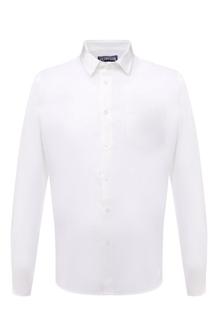 Мужская льняная рубашка VILEBREQUIN белого цвета по цене 33900 руб., арт. CRSP601P/010 | Фото 1