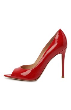 Женские кожаные туфли musa GIANVITO ROSSI красного цвета, арт. G50614.15RIC.VERTABS | Фото 3 (Каблук высота: Высокий; Материал внутренний: Натуральная кожа; Каблук тип: Шпилька; Подошва: Плоская)