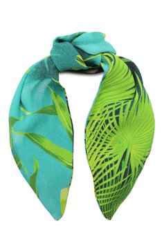 Женский ободок для волос VERSACE зеленого цвета, арт. ICER001/A234694 | Фото 1 (Материал: Текстиль, Шелк)