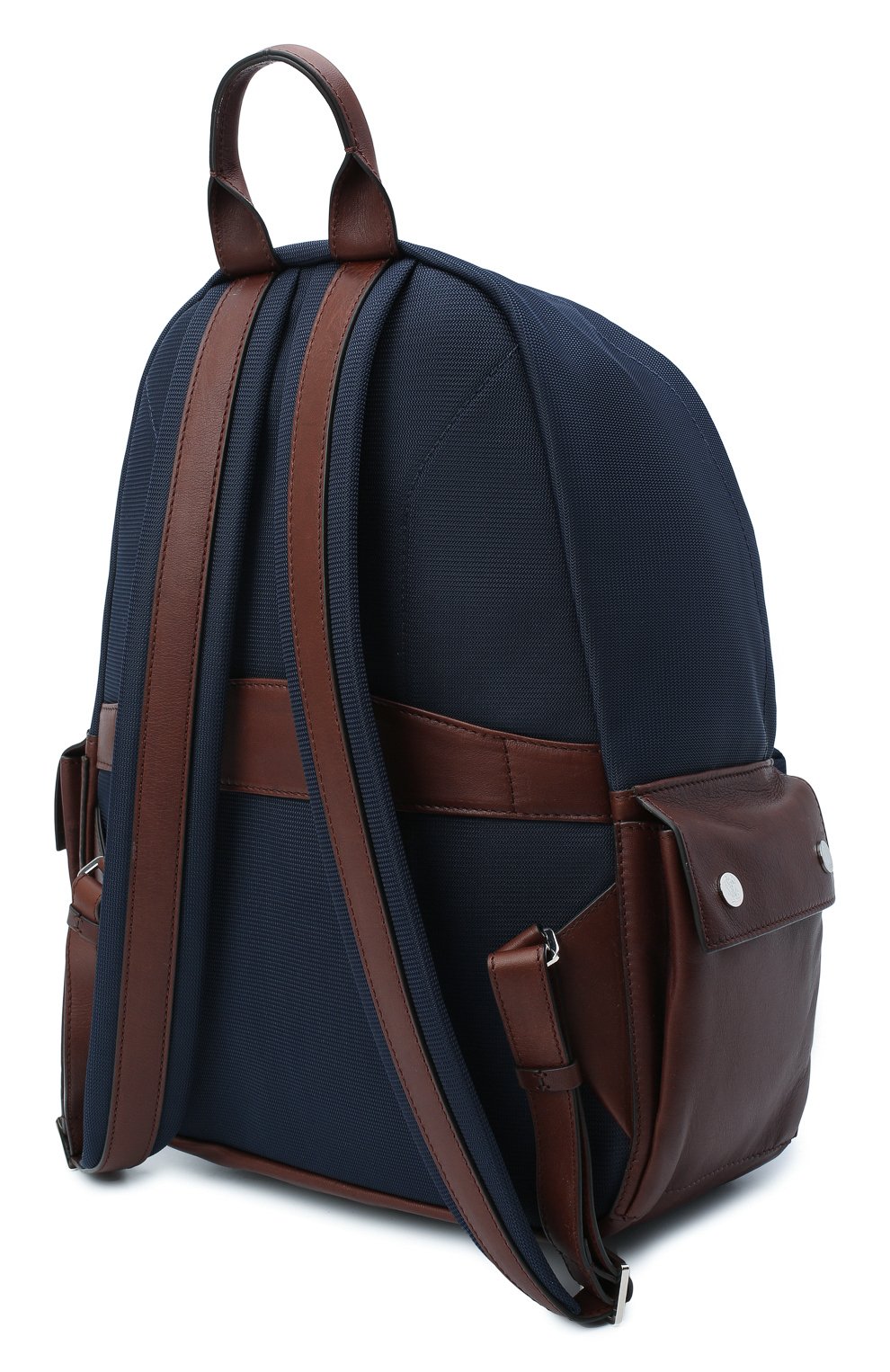 Мужской текстильный рюкзак BRUNELLO CUCINELLI синего цвета, арт. MBLBU243 | Фото 3 (Региональные ограничения белый список (Axapta Mercury): RU; Стили: Классический; Материал: Текстиль; Размер: large)