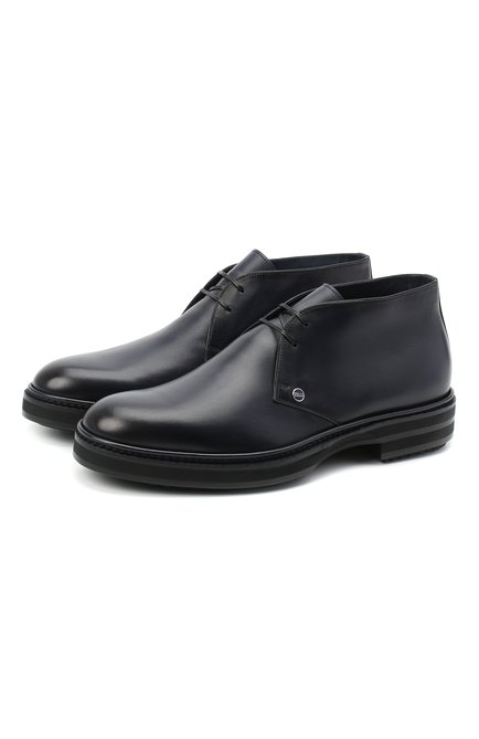 Мужские кожаные ботинки ZILLI синего цвета, арт. MDU-A095/002 | Фото 1 (Мужское Кросс-КТ: Ботинки-обувь, Дезерты-обувь; Материал внутренний: Текстиль; Подошва: Массивная; Материал внешний: Кожа; Материал утеплителя: Без утеплителя; Региональные ограничения белый список (Axapta Mercury): RU; Длина стельки: 31, 28,6, 28, 30, 29,5, 28,5)