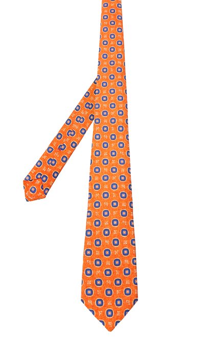 Мужской шелковый галстук KITON оранжевого цвета, арт. UCRVKLC06G66 | Фото 2 (Материал: Текстиль, Шелк; Принт: С принтом; Региональные ограничения белый список (Axapta Mercury): RU)
