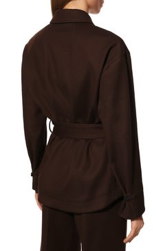 Женская хлопковая куртка WINDSOR темно-коричневого цвета, арт. 52 DJ801 10012270 | Фото 4 (Кросс-КТ: Куртка; Рукава: Длинные; Материал внешний: Хлопок; Длина (верхняя одежда): Короткие; Стили: Кэжуэл)