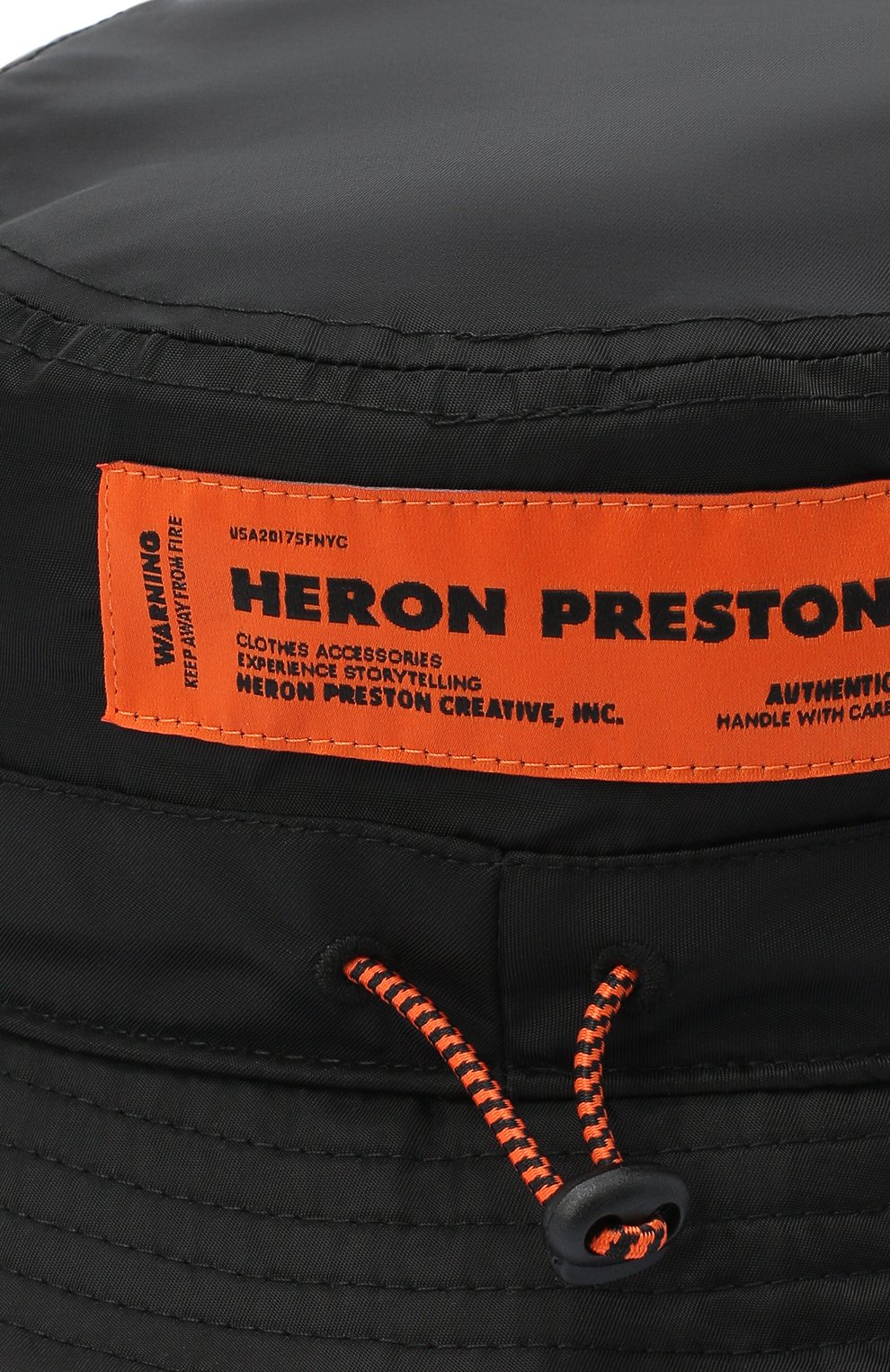 Женская панама HERON PRESTON черно-белого цвета, арт. HWLB005E20FAB0011001 | Фото 3 (Материал: Текстиль, Синтетический материал)