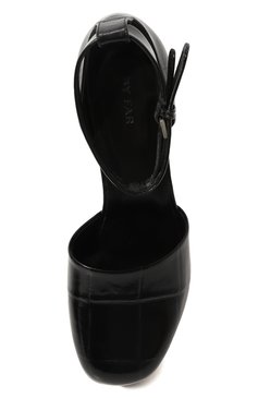 Женские кожаные туфли barb BY FAR черного цвета, арт. 23SSBARBHBLMCEL | Фото 6 (Подошва: Платформа; Каблук высота: Высокий; Материал внутренний: Натуральная кожа; Каблук тип: Устойчивый)