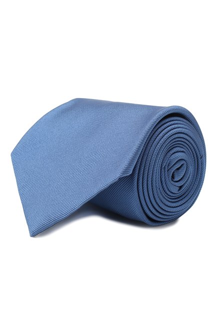 Мужской шелковый галстук BRIONI голубого цвета, арт. 062I00/PZ418 | Фото 1 (Материал: Текстиль, Шелк; Принт: Без принта; Статус проверки: Проверена категория; Региональные ограничения белый список (Axapta Mercury): RU)