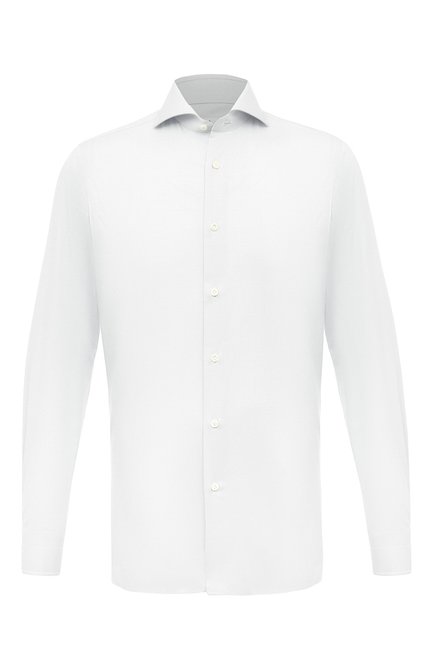Мужская хлопковая сорочка GIAMPAOLO белого цвета по цене 33050 руб., арт. 608/TS15014 | Фото 1