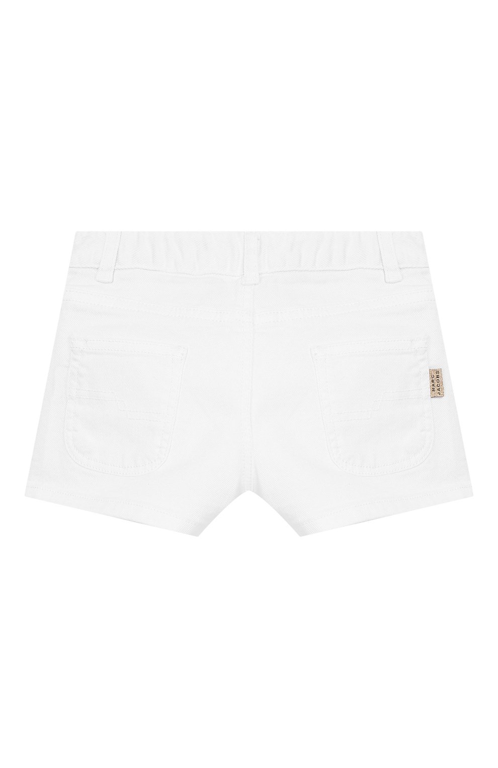 Детские джинсовые шорты MARC JACOBS (THE) белого цвета, арт. W14218/2A-5A | Фото 2 (Кросс-КТ: Деним; Материал внешний: Хлопок; Девочки Кросс-КТ: Шорты-одежда; Статус проверки: Проверена категория)