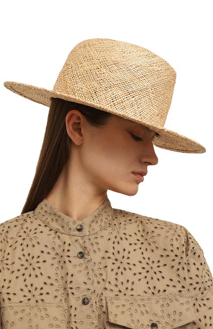 Женская шляпа london COCOSHNICK HEADDRESS бежевого цвета, арт. Londonstraw | Фото 2 (Материал: Растительное волокно; Нос: Не проставлено; Материал сплава: Проставлено)