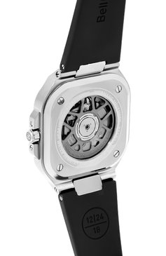 Мужские часы br 05 BELL&ROSS бесцветного цвета, арт. BR05A-GR-ST/SRB | Фото 5 (Механизм: Автомат; Материал корпуса: Сталь; Цвет циферблата: Серебристый)