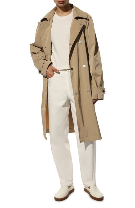 Мужские кожаные слипоны BARRETT белого цвета, арт. TAHITI-01.4/MASTCALF | Фото 2 (Материал внутренний: Натуральная кожа; Стили: Кэжуэл; Материал внешний: Кожа)