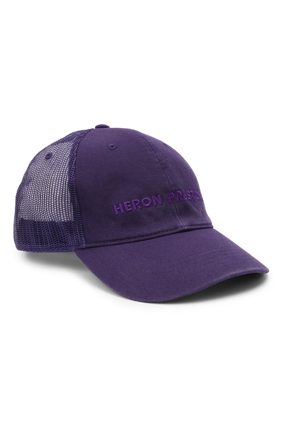 Женская хлопковая бейсболка HERON PRESTON фиолетового цвета, арт. HWLB004R21FAB0013535 | Фото 1 (Материал: Текстиль, Хлопок)