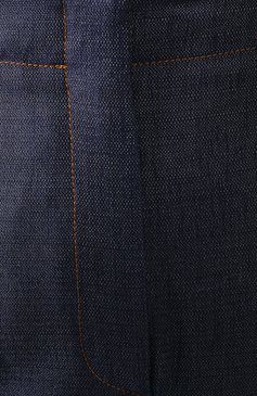 Женские джинсы со стрелками GIORGIO ARMANI темно-синего цвета, арт. 0SHPP0AR/T01IH | Фото 5 (Материал внешний: Шерсть, Деним; Кросс-КТ: Деним; Длина (брюки, джинсы): Стандартные; Материал подклада: Синтетический материал; Стили: Кэжуэл)