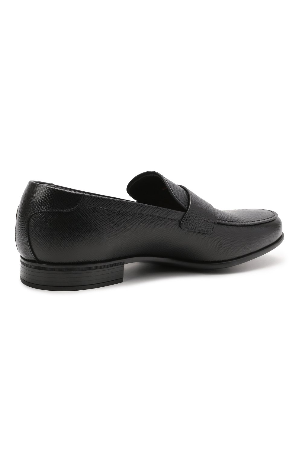 Мужские кожаные пенни-лоферы PRADA черного цвета, арт. 2DC213-053-F0002-G000 | Фото 4 (Мужское Кросс-КТ: Лоферы-обувь; Стили: Классический)