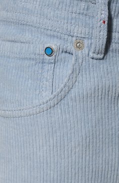 Мужские брюки из хлопка и кашемира KITON голубого цвета, арт. UPNJSJ0758A | Фото 5 (Длина (брюки, джинсы): Стандартные; Случай: Повседневный; Материал внешний: Хлопок; Стили: Кэжуэл)