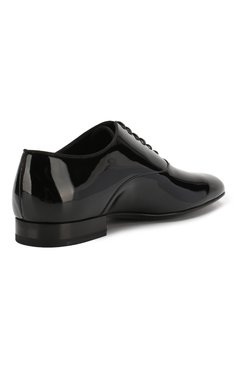 Мужские кожаные оксфорды SAINT LAURENT черного цвета, арт. 607931/0D500 | Фото 4 (Материал внутренний: Натуральная кожа; Стили: Классический; Мужское Кросс-КТ: Вечерняя обувь)