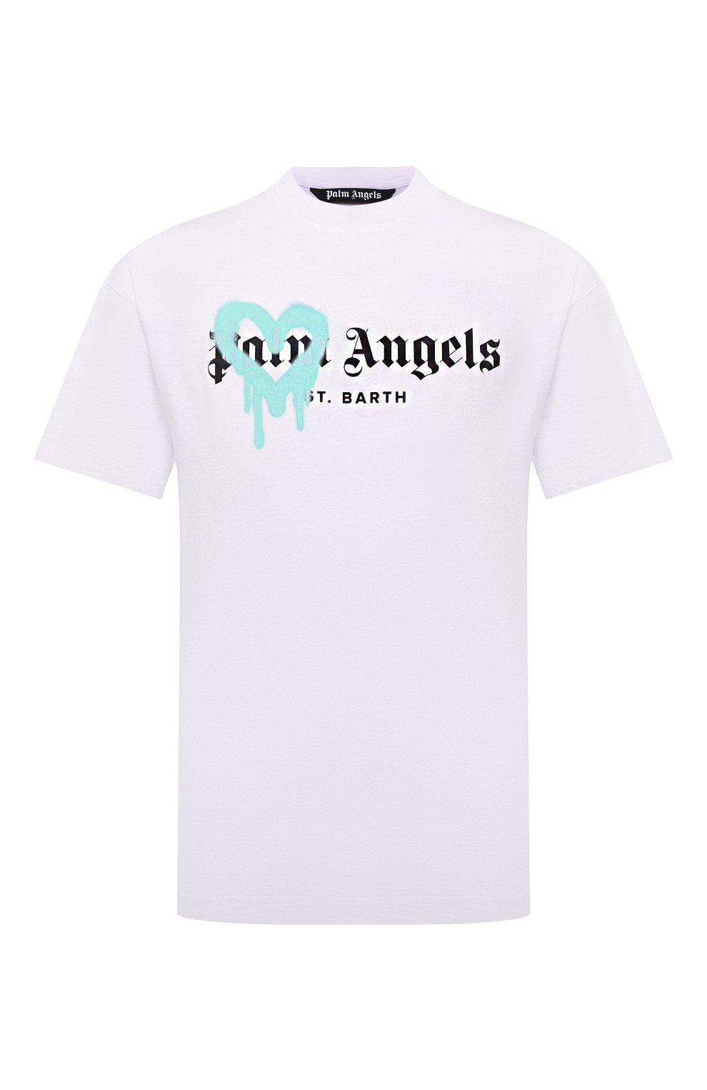 Мужская белая хлопковая футболка PALM ANGELS купить в интернет-магазине ...