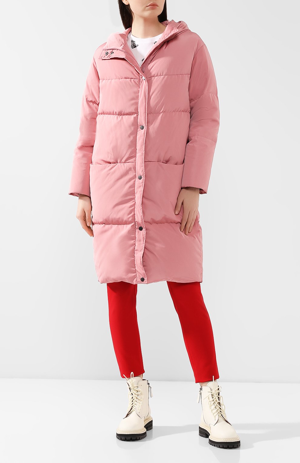 Женская светло-розовая стеганый пуховик TEREKHOV GIRL купить в интернет ...