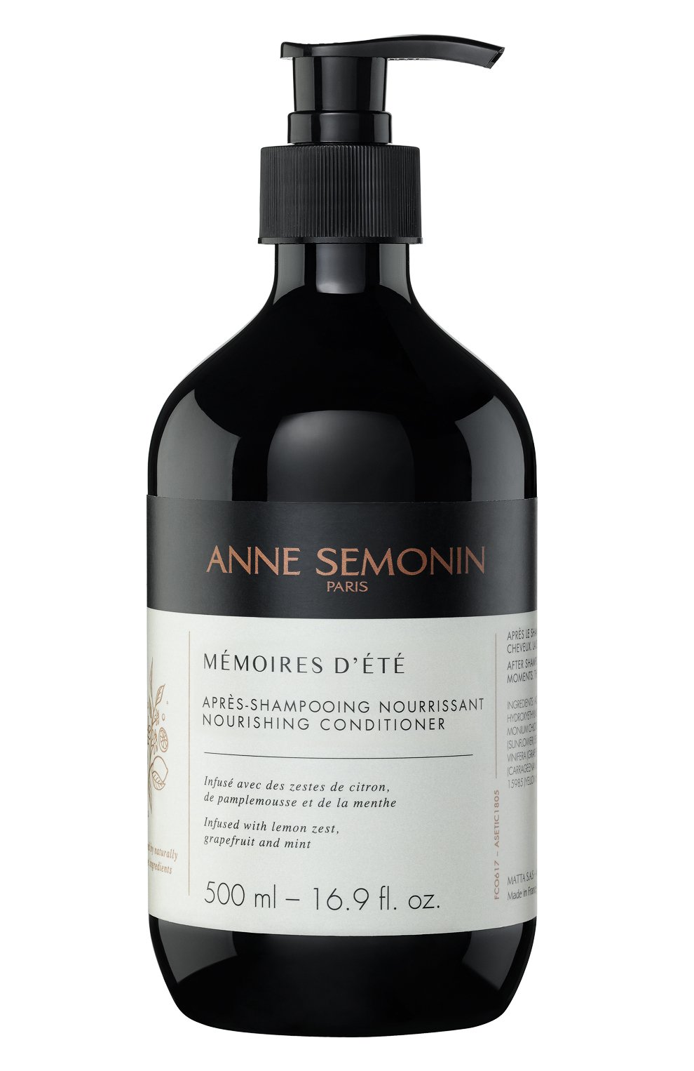 Питательный кондиционер для волос (500ml) ANNE SEMONIN бесцветного цвета, арт. 3700084610504 | Фото 1 (Материал внутренний: Не назначено; Региональные ограничения белый список (Axapta Mercury): Не проставлено; Нос: Не проставлено; Тип продукта: Кондиционеры; Статус проверки: Проверена категория)