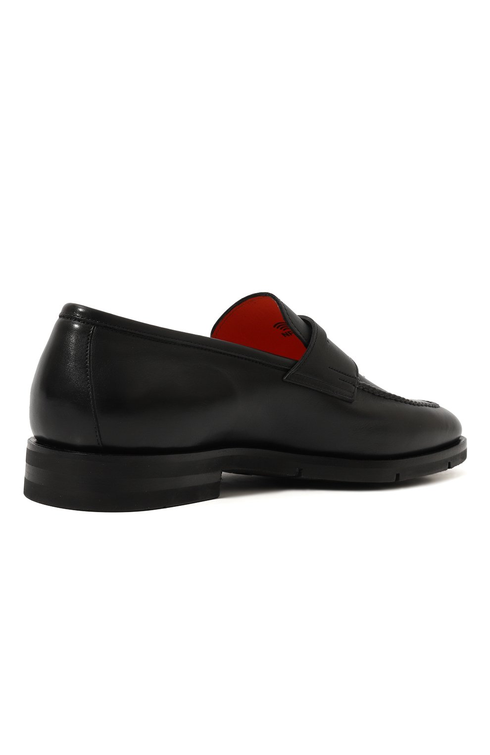 Мужские кожаные пенни-лоферы SANTONI черного цвета, арт. MCNG15609PI2BSLF | Фото 5 (Материал внутренний: Натуральная кожа; Материал сплава: Проставлено; Нос: Не проставлено; Стили: Классический)