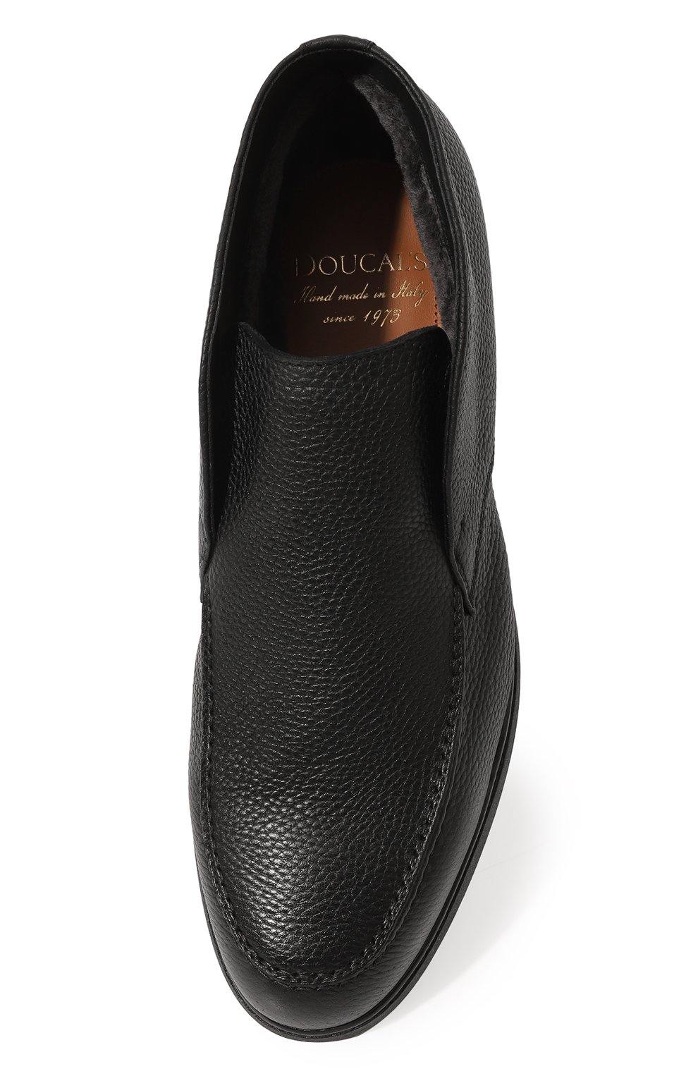 Мужские кожаные ботинки DOUCAL'S черного цвета, арт. DU2654ED0-UM019NN00 | Фото 6 (Материал утеплителя: Натуральный мех; Мужское Кросс-КТ: Ботинки-обувь, зимние ботинки; Региональные ограничения белый список (Axapta Mercury): RU; Подошва: Плоская; ширина носка стельки: 8,9, 9, 9,1, 9,2, 9,3, 9,6; высота каблука: 2,5, 2,6; толщина подошвы: 1,8, 1,9)