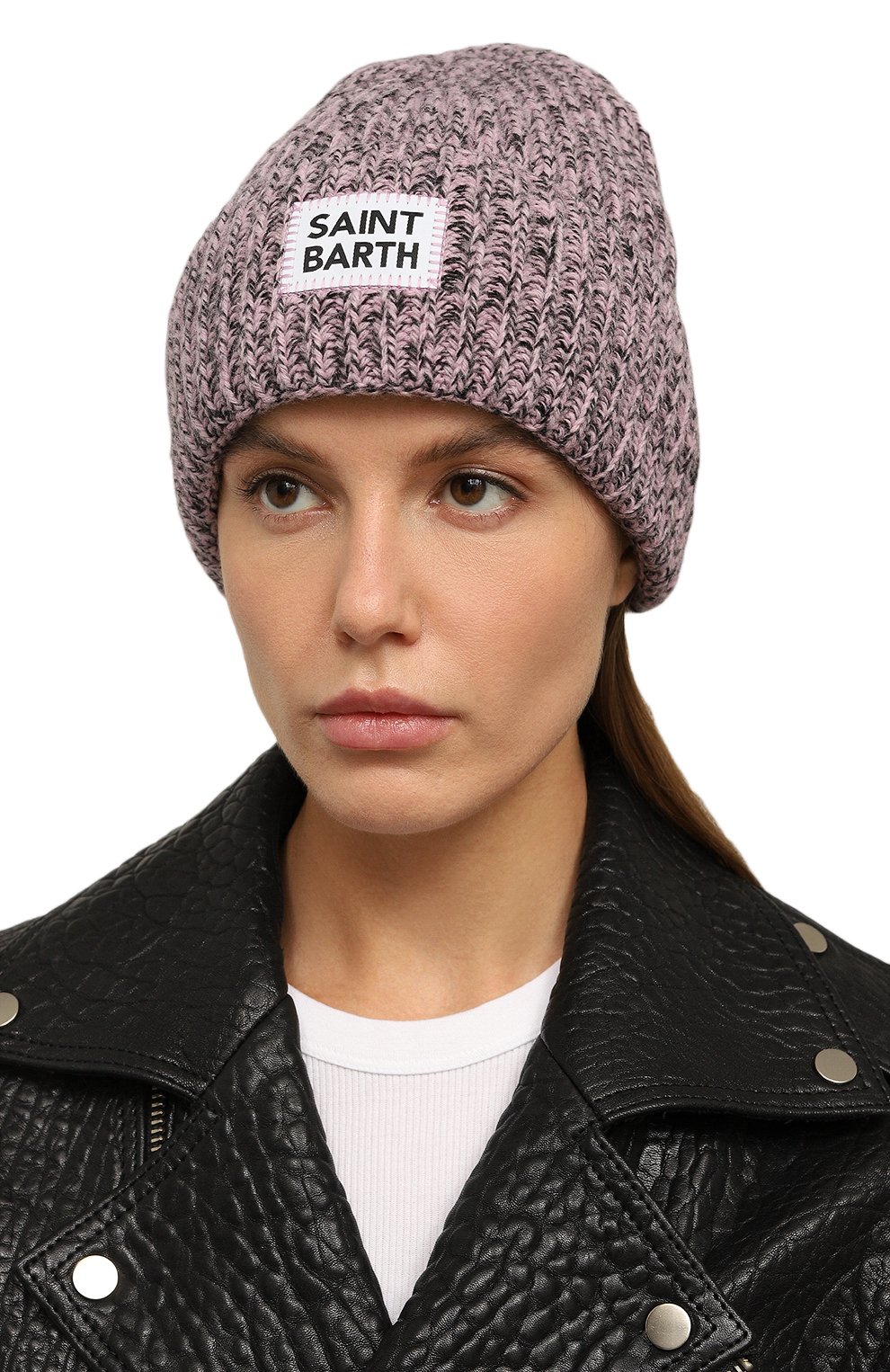 Женская шерстяная шапка MC2 SAINT BARTH коричневого цвета, арт. STBW/WENGEN W/00474E | Фото 2 (Материал: Текстиль, Шерсть; Материал сплава: Проставлено; Нос: Не проставлено)