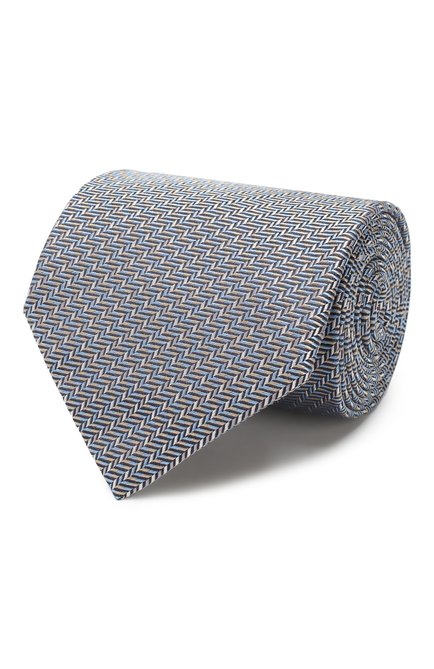 Мужской шелковый галстук BRIONI голубого цвета по цене 22950 руб., арт. 062H00/P9435 | Фото 1