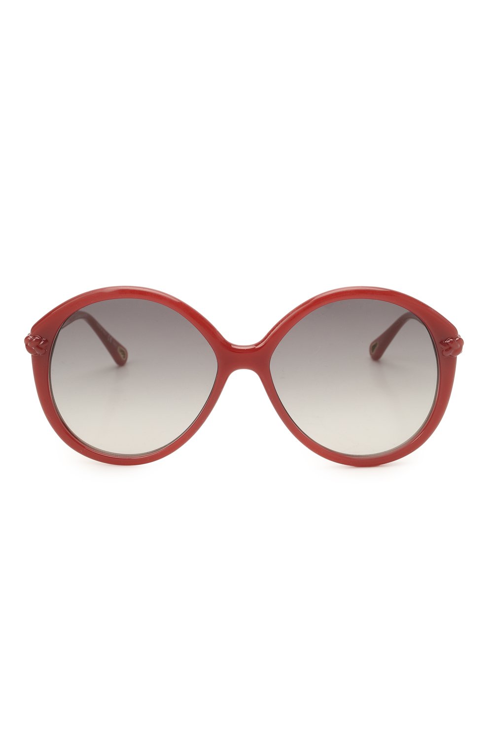 Женские солнцезащитные очки CHLOÉ б ордового цвета, арт. CH0002S | Фото 3 (Региональные ограничения белый список (Axapta Mercury): Не проставлено; Нос: Не проставлено; Тип очков: С/з; Очки форма: Круглые)