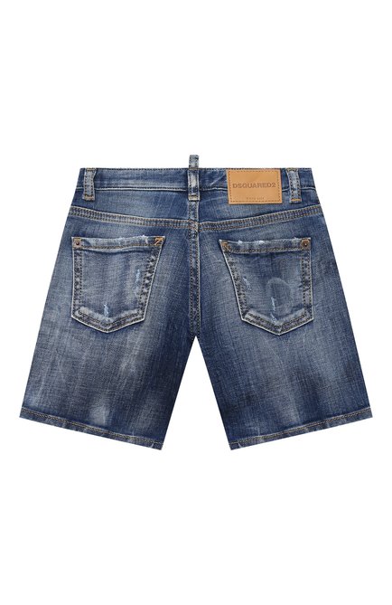 Детские джинсовые шорты DSQUARED2 синего цвета, арт. DQ0237-D005F | Фото 2 (Материал внешний: Хлопок; Мальчики Кросс-КТ: Шорты-одежда; Кросс-КТ: Деним; Региональные ограничения белый список (Axapta Mercury): RU; Ростовка одежда: 10 - 11 лет | 140 - 146см, 12 лет | 152 см, 13 - 15 лет | 158 см, 16 лет | 164 см, 4 года | 104 см, 6 лет | 116 см, 8 лет | 128 см)