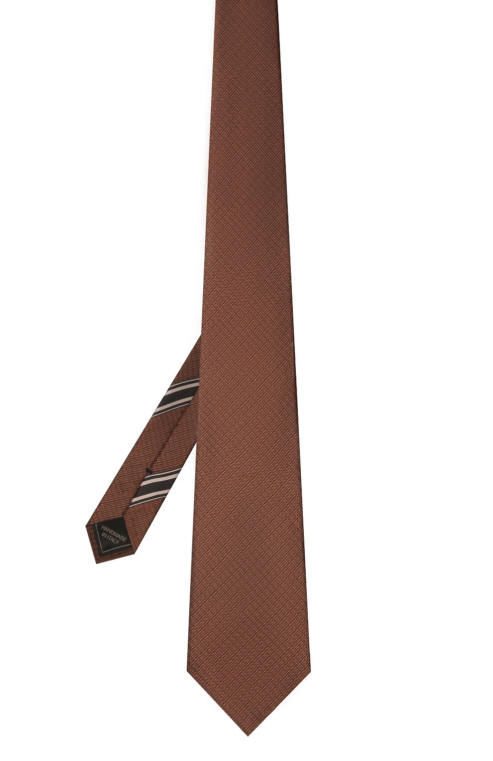 Мужской шелковый галстук BRIONI светло-коричневого цвета, арт. 062H00/P0484 | Фото 2 (Материал: Текстиль, Шелк; Принт: Без принта; Региональные ограничения белый список (Axapta Mercury): RU)