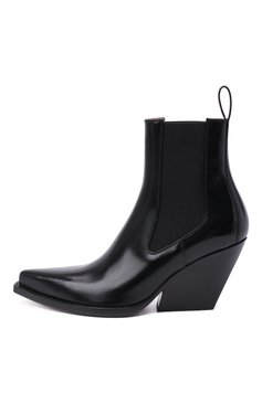 Женские кожаные казаки bv lean  BOTTEGA VENETA черного цвета, арт. 639826/V01M0 | Фото 4 (Женское Кросс-КТ: Казаки-ботинки; Материал внутренний: Натуральная кожа; Региональные ограничения белый список (Axapta Mercury): RU; Каблук высота: Средний; Каблук тип: Устойчивый; Материал утеплителя: Без утеплителя; Подошва: Плоская; высота каблука: 7,8, 8,5; ширина носка стельки: 7,8, 8,3; толщина подошвы: 1)