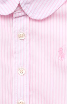 Детское хлопковая блузка POLO RALPH LAUREN розового цвета, арт. 311860112 | Фото 3 (Рукава: Длинные; Материал сплава: Проставлено; Материал внешний: Хлопок; Драгоценные камни: Проставлено; Ростовка одежда: 2 года | 92 см, 3 года | 98 см, 4 года | 104 см)